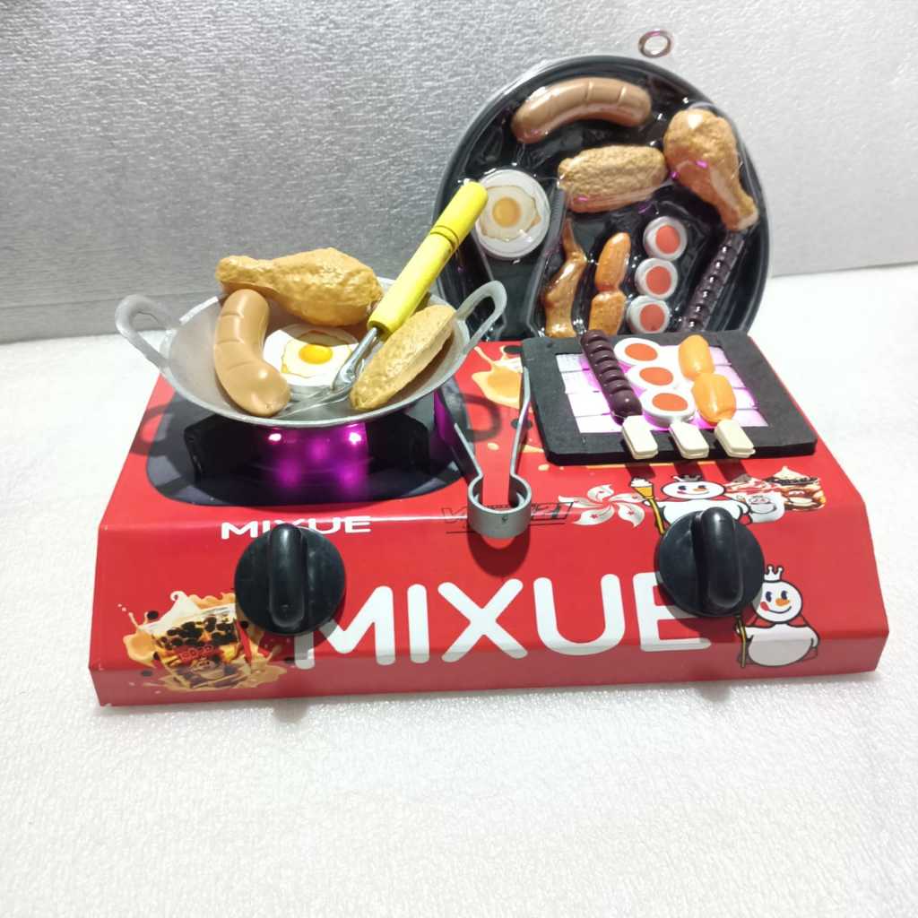 kompor led mainan anak kompor mainan bisa nyala mixue