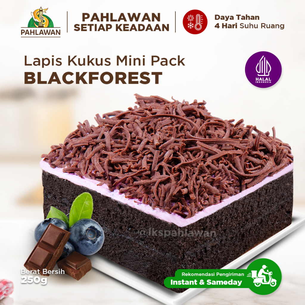Lapis Kukus Pahlawan Blackforest Mini Pack - Oleh-oleh Khas Surabaya