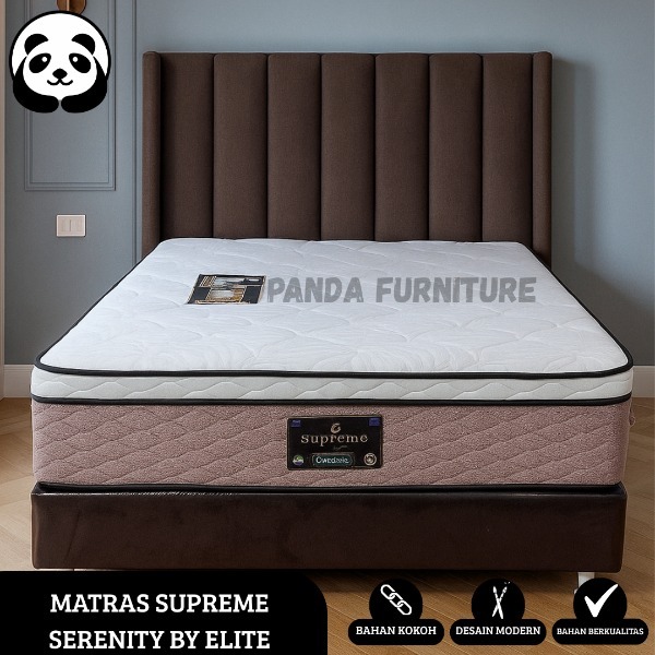 KASUR SPRINGBED MATRAS SUPREME SERENITY BERGARANSI BY ELITE + DIVAN SANDARAN / KASUR ELITE / MATRAS 