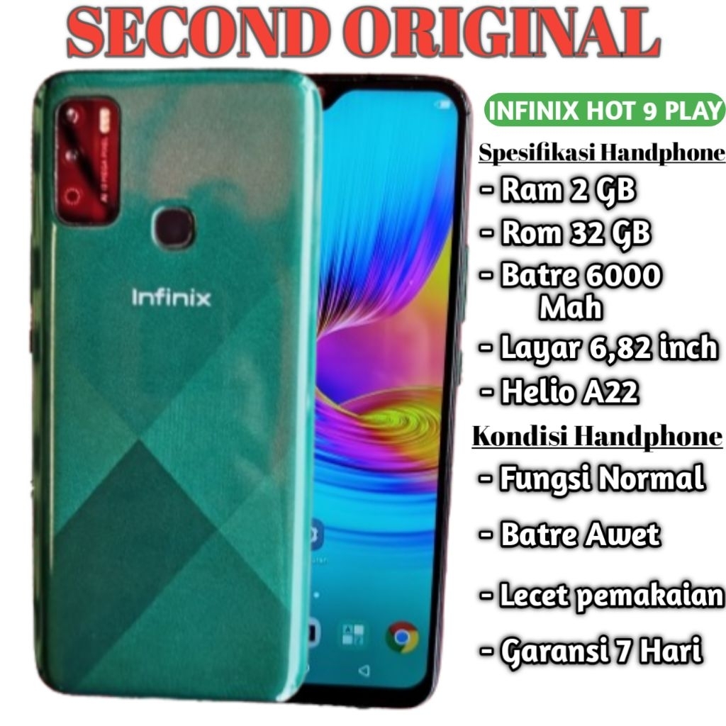 INFINIX HOT 9 PLAY RAM 2/32 Original