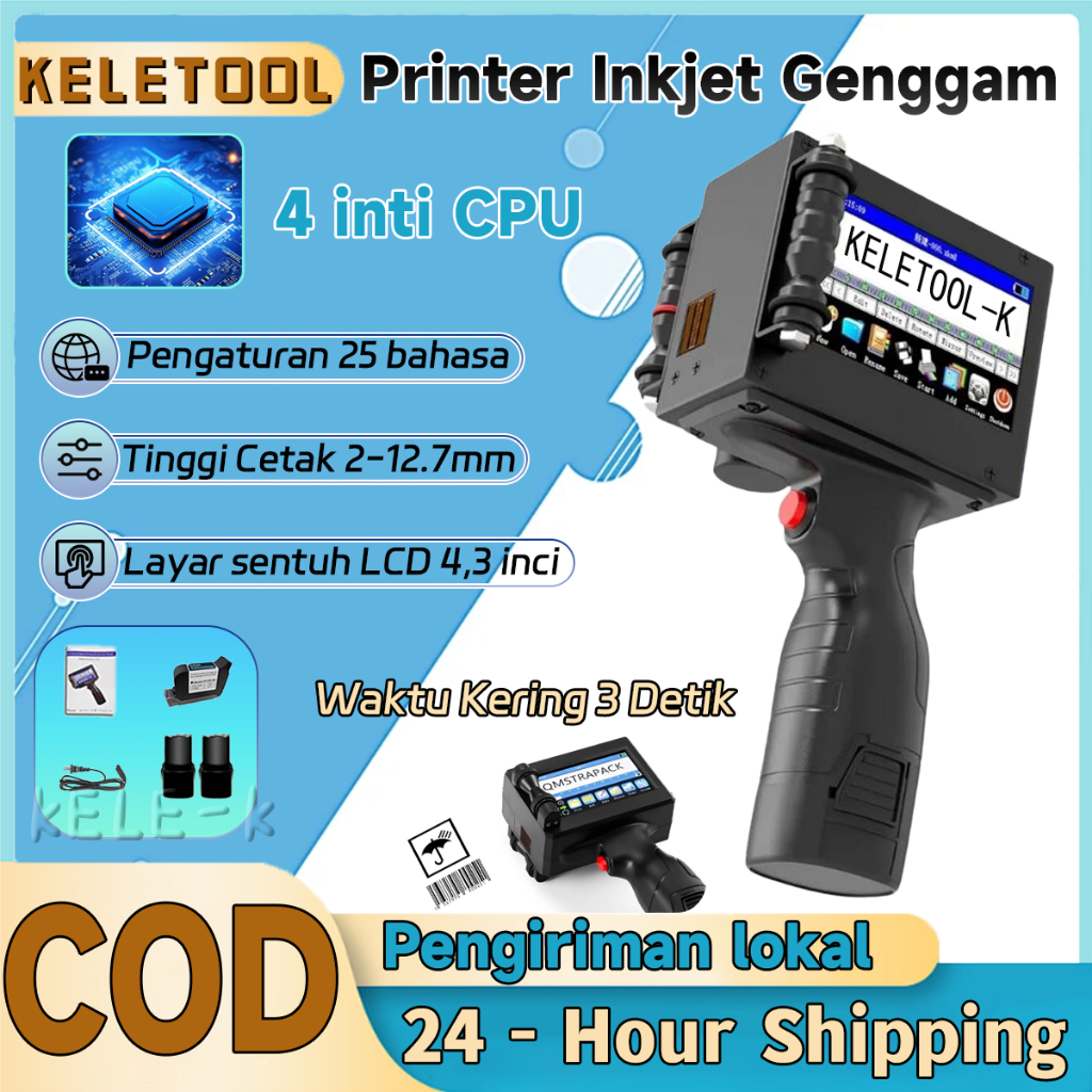 Mesin Handheld Inkjet Printer Genggam yang Ditingkatkan Yang Cerdas Printer Inkjet Genggam Mesin Pen