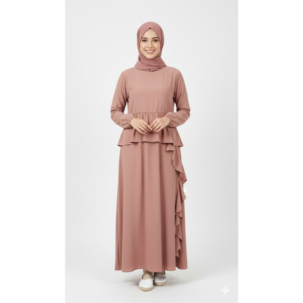 Dress Kamila Miulan / Dress Miulan / Gamis Miulan / Dress Twill Shakilla / Dress Pesta / Miulan Hija