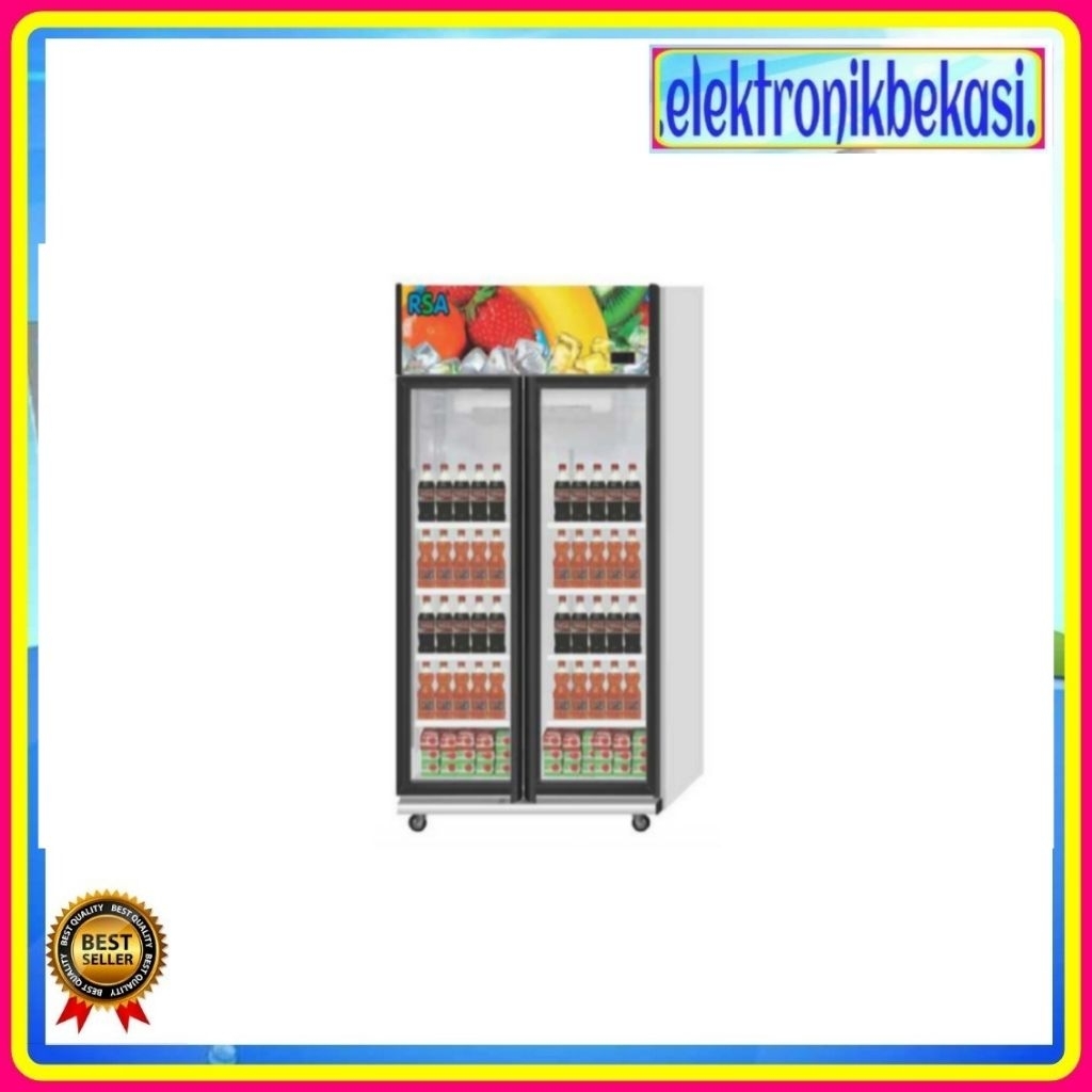 SHOWCASE RSA JADE / SHOWCASE DISPLAY COOLER RSA 2 PINTU 800 LITER  / RSA JADE 800 LITER 2 PINTU