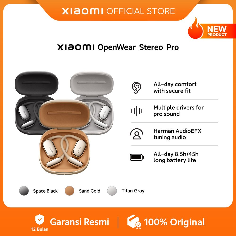 Xiaomi OpenWear Stereo Pro | All-day comfort with secure fit | Multiple drivers for pro sound | Harm