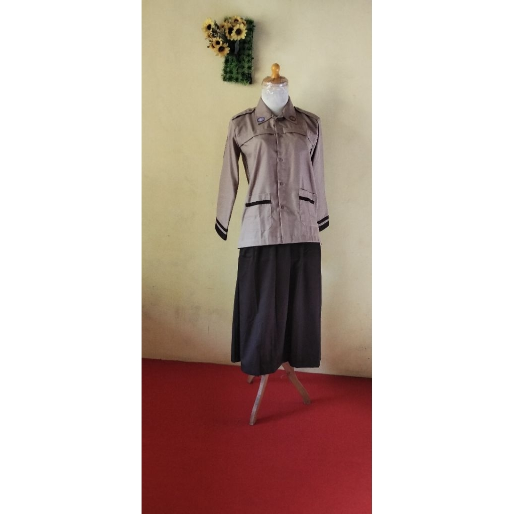 baju setelan Pramuka siaga lengan panjang putri