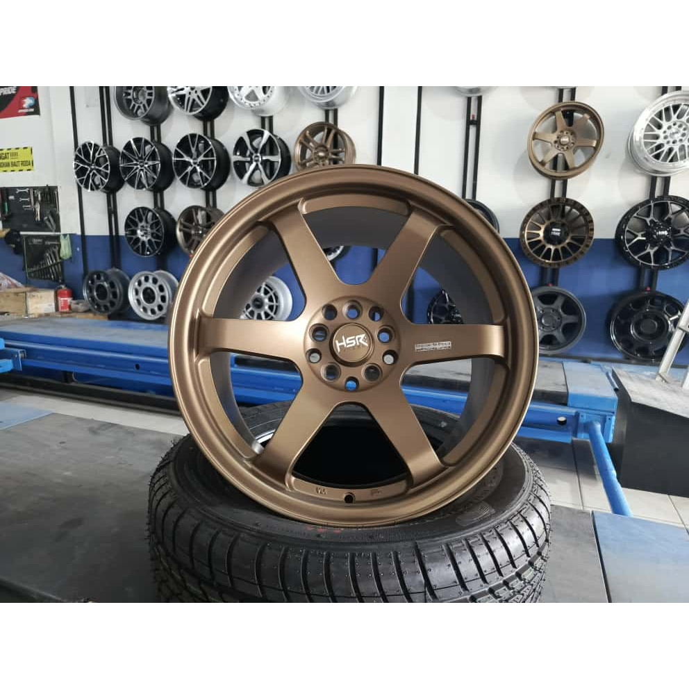 Velg Racing Ring 17 Model TE37 HSR TOKTO OSHU 6008 Lebar Depan 7,5 Belakang 9 Offset 40 / 35 Lubang 