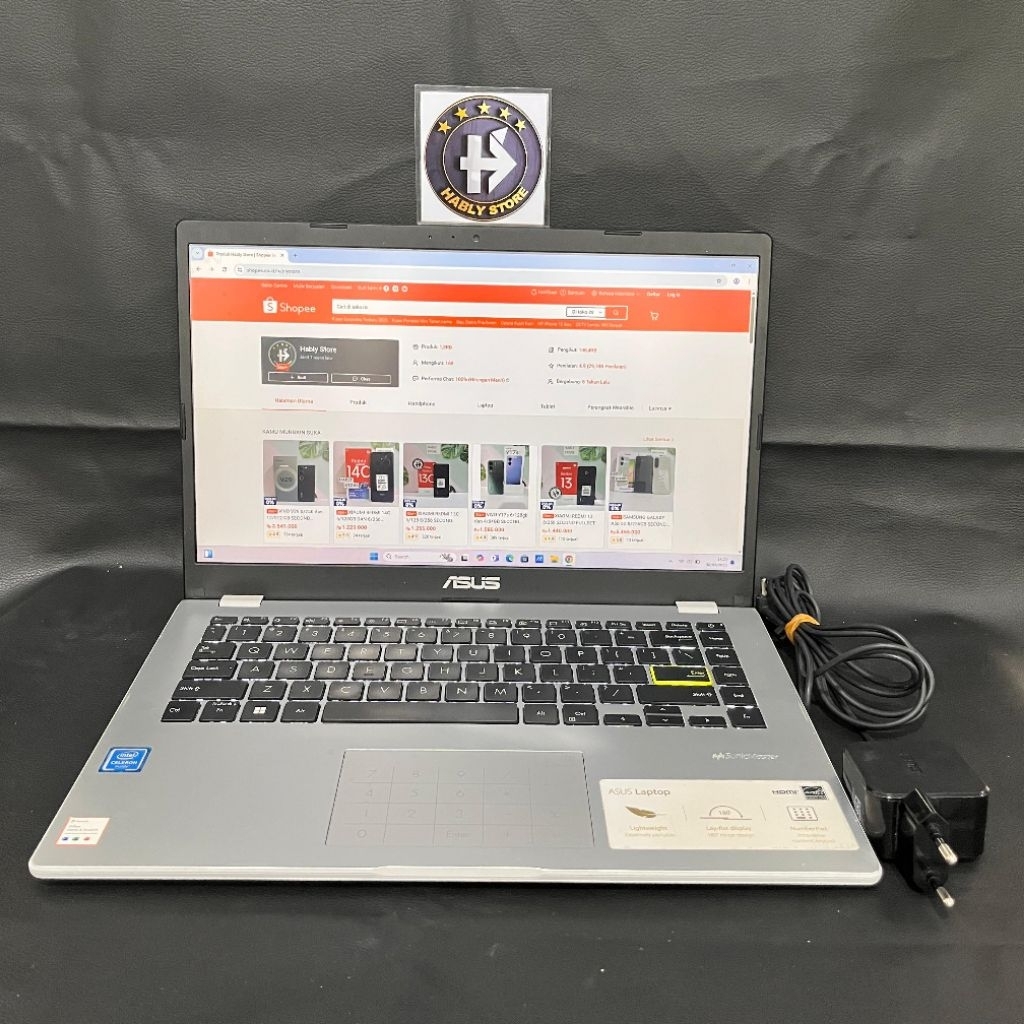 LAPTOP ASUS VIVOBOOK E410MA CELERON N4020 4GB SSD 512GB 14INCH SECOND BERGARANSI