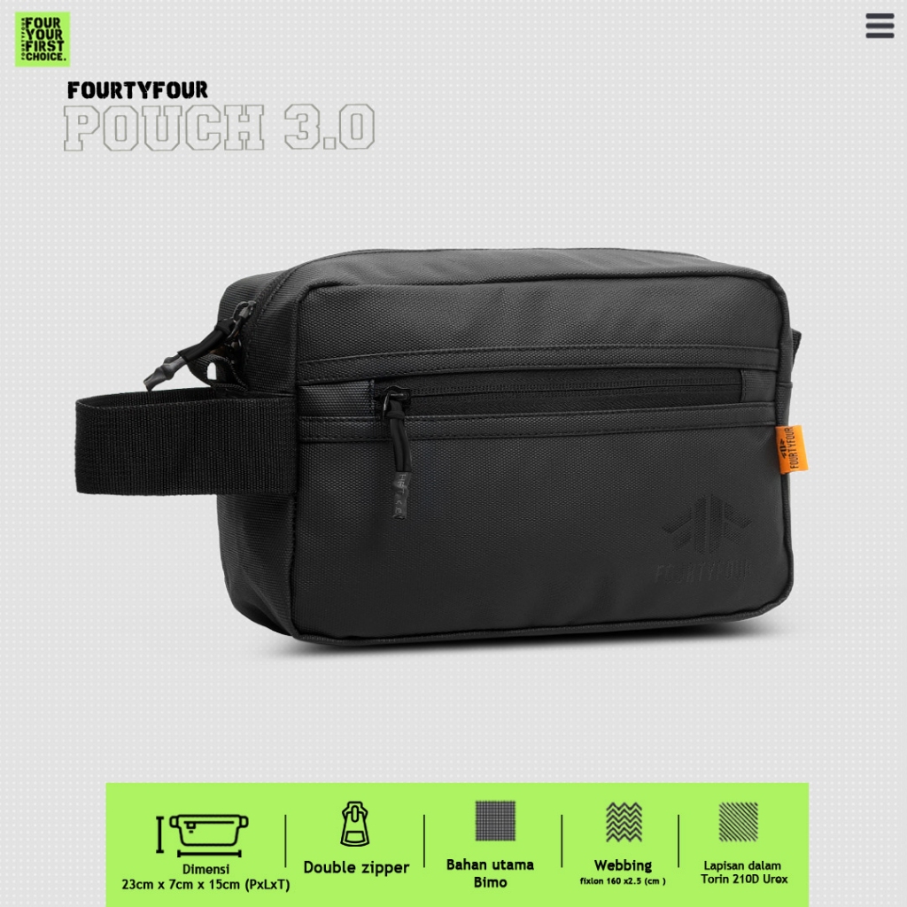 Tas Selempang pria Fourtyfour Pouch Anti Air - Tas Tangan Pouch