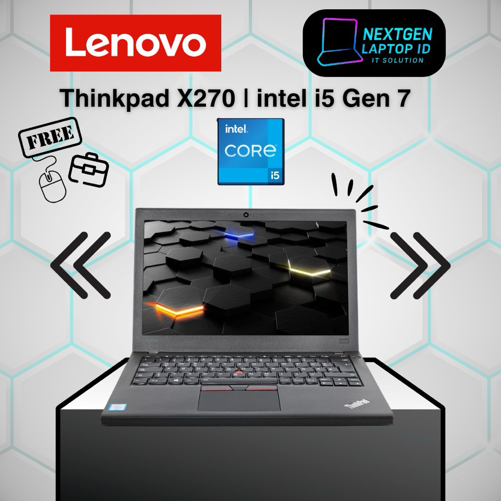 Laptop Lenovo Thinkpad Seri X270 i7 GEN 7 Second Murah & Berkualitas Banget