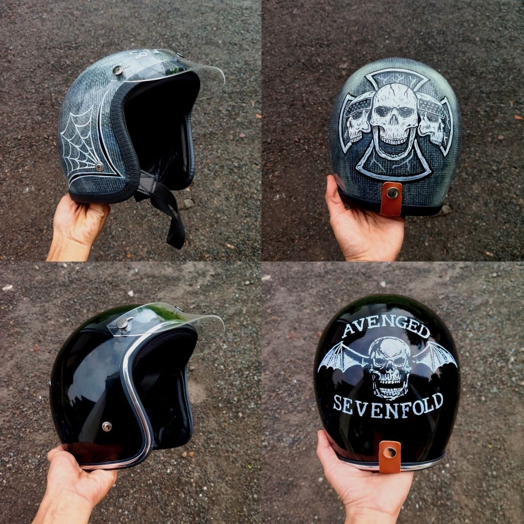 Helm Slimhead Kustom Free Pet Retro