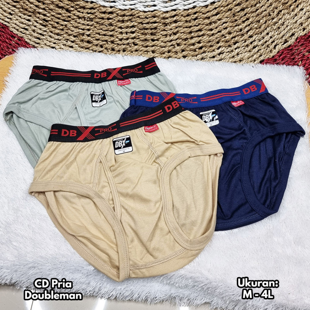 3pcs - Celana Dalam Pria DBX Pro Man cd pria Dewasa jumbo Karet Boxer dbx