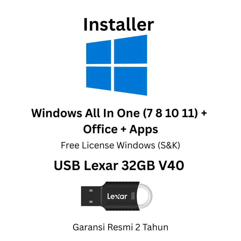 USB Lexar - Installer Windows All In One (7 8 10 11)
