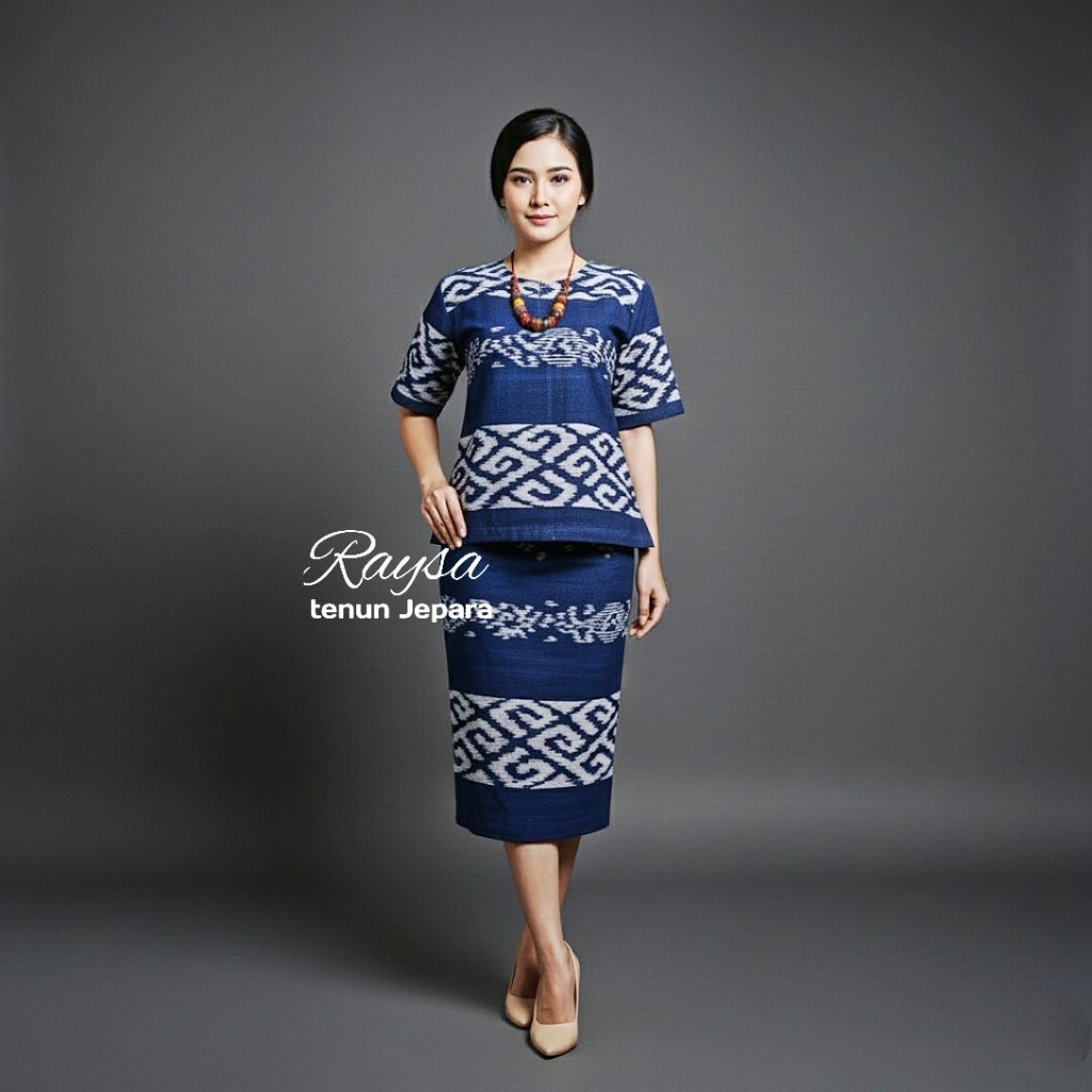 baju tenun setelan rok blouse baju tenun kerja baju kantor baju seragam guru