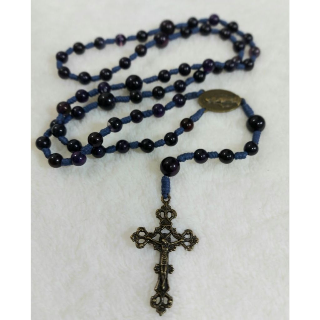The Rosary - ROSARIO Handmade Batu Kecubung Ungu Tua