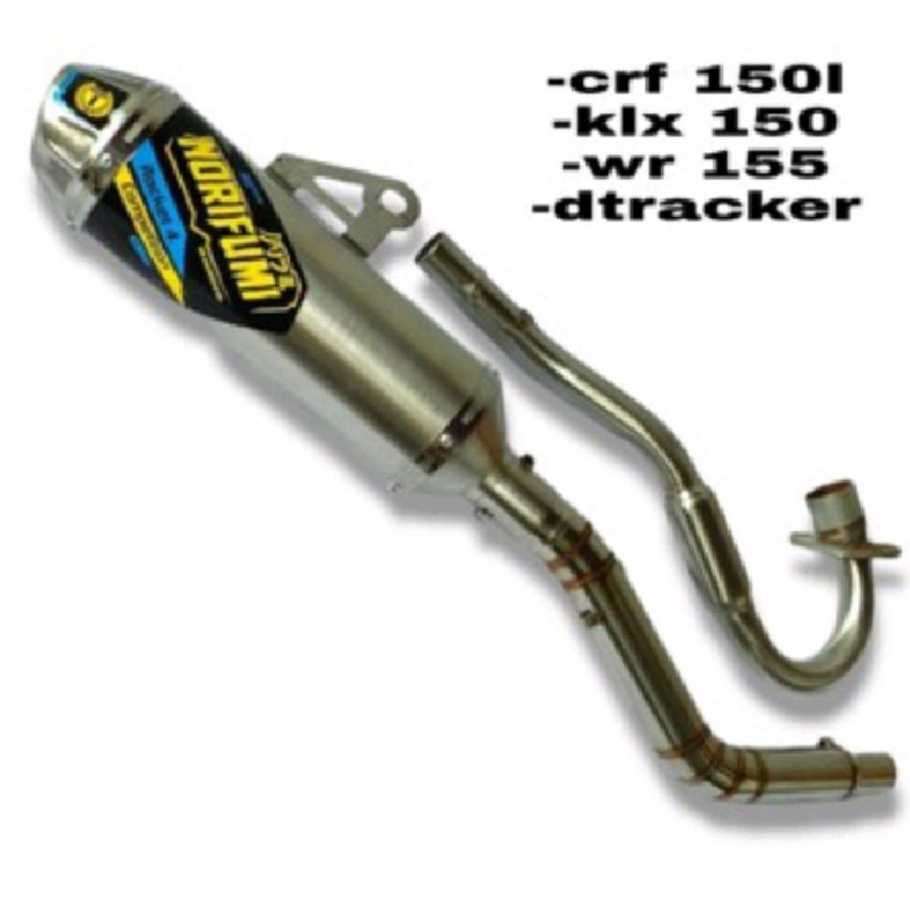 KNALPOT NORIFUMI ROKET 4 KOMPETISI COMPETITION STENLIS PNP CRF 150L KLX 150 DTRACKER WR155