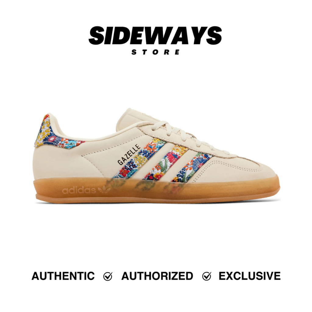 Adidas Gazelle Indoor X Liberty London Off White Gold Metallic Gum (JH7370) - 100% Original Guarante