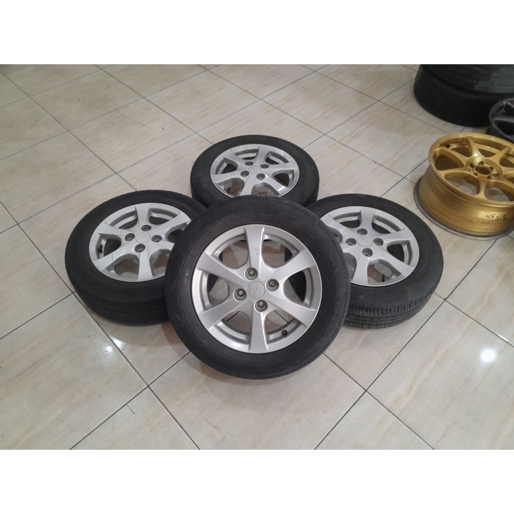 VELG STD AYLA R14X5 4X100 ET SILVER +BAN PAS BUAT MOBIL SIGRA CALYA AGYA BRIO JAZZ ETIOS AYLA SPIN
