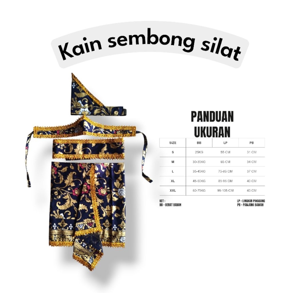 sembong pencak silat kain prada dodot silat