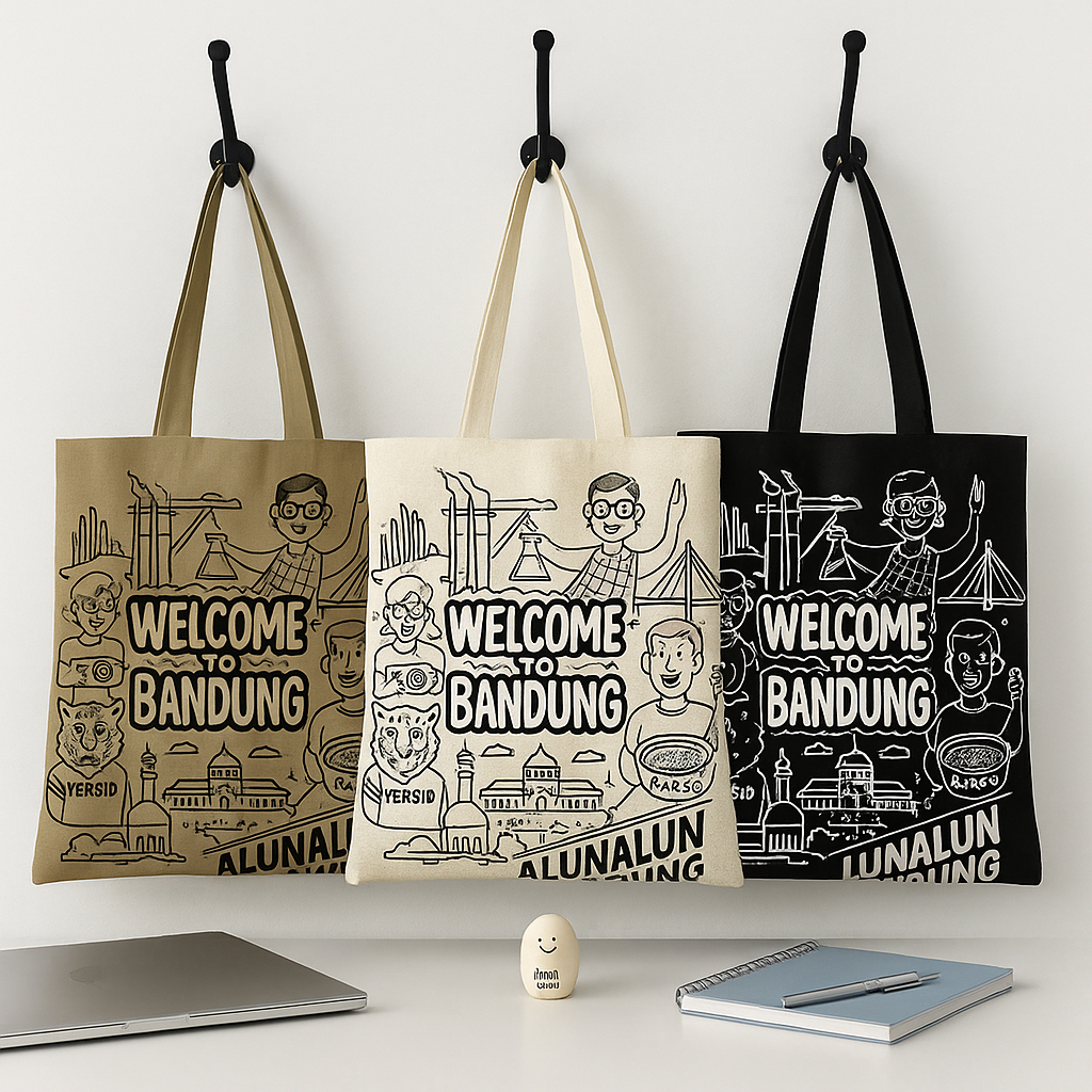 TRENDING - FDG_ TOTEBAG BAHAN KANVAS TEBAL RESLETING MUAT LAPTOP UKURAN 13 INCHI - TOTEBAG MOTIF KOT