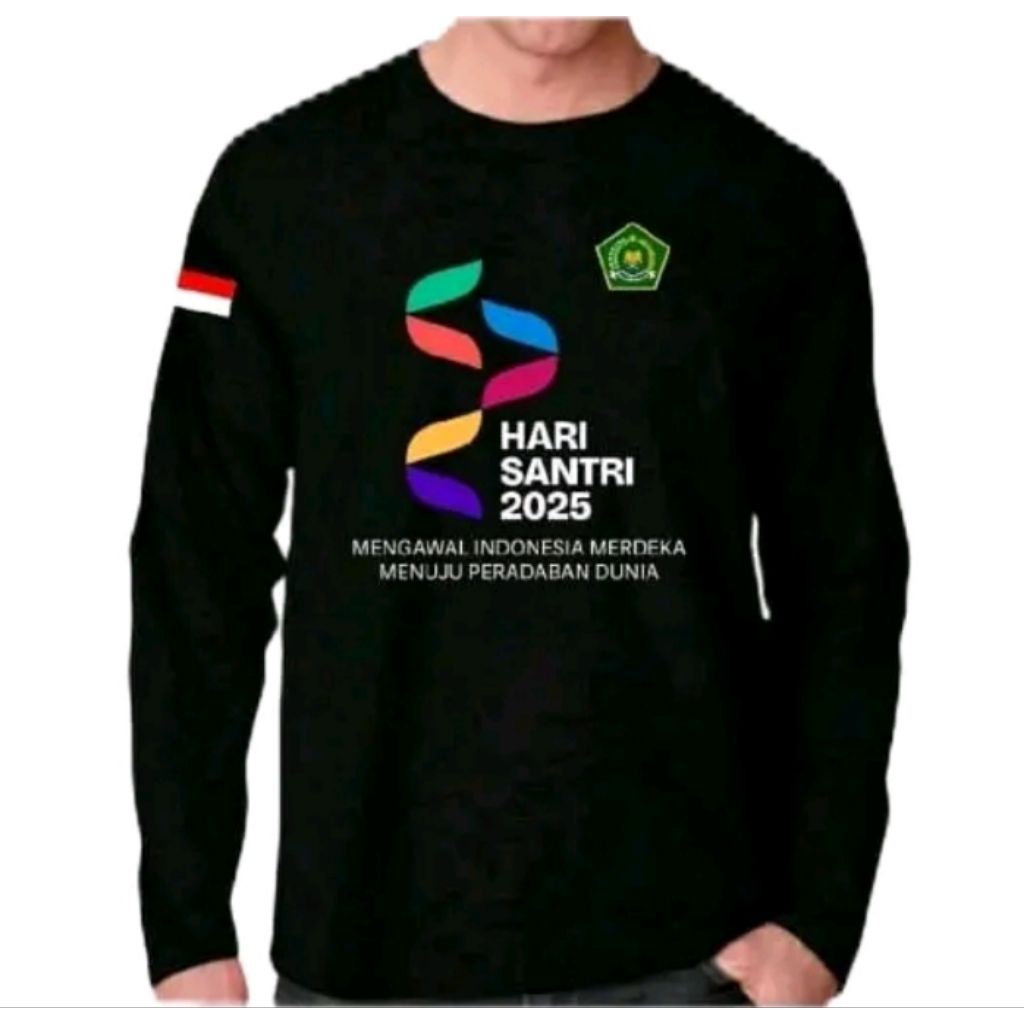KAOS LENGAN PANJANG HARI SANTRI 2025  INDONESIA MERDEKA - Baju Pria Wanita Distro