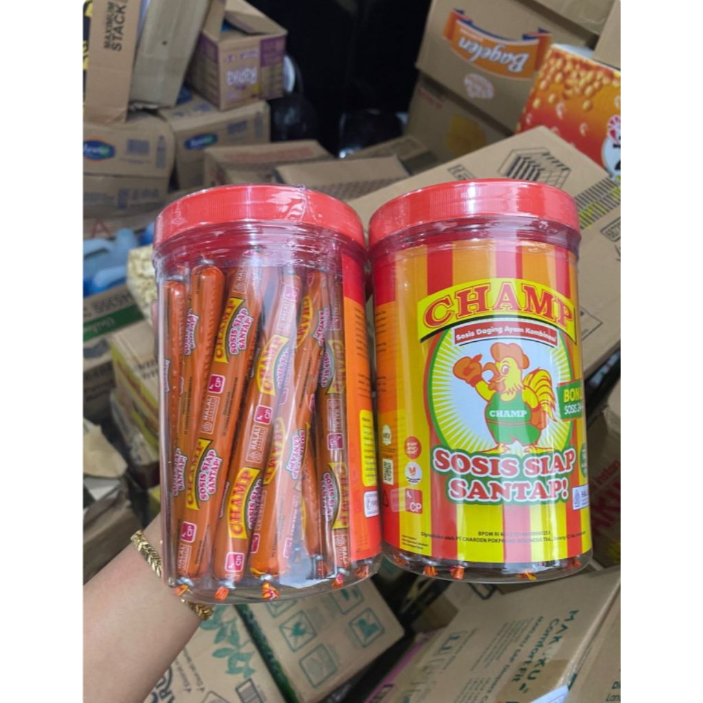 sosis champ toples rasa ayam dan sapi panggang
