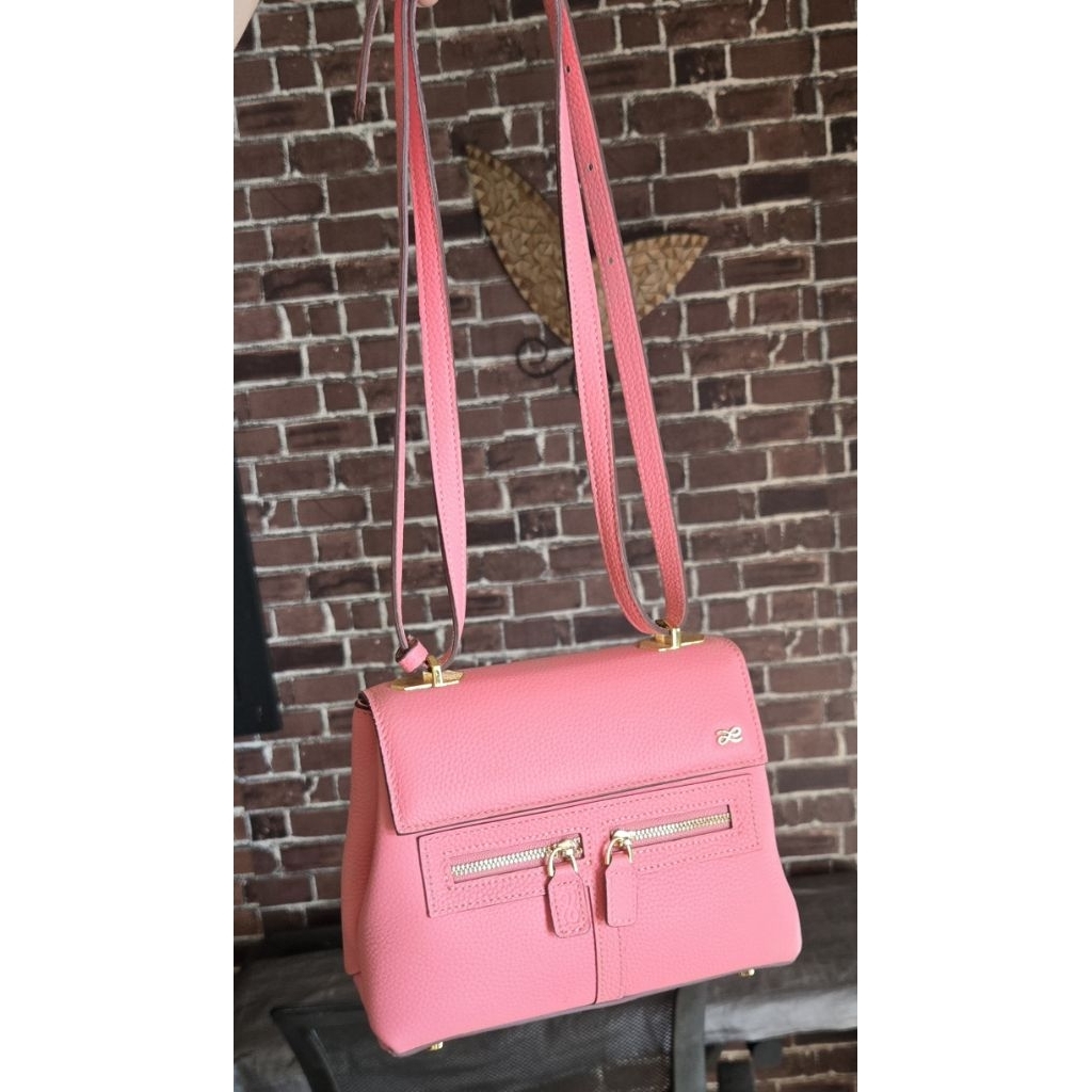 Tas littlebunny mini clara pink genuine leather (kulit asli) original authentic 100% sz 20cm dapat 3