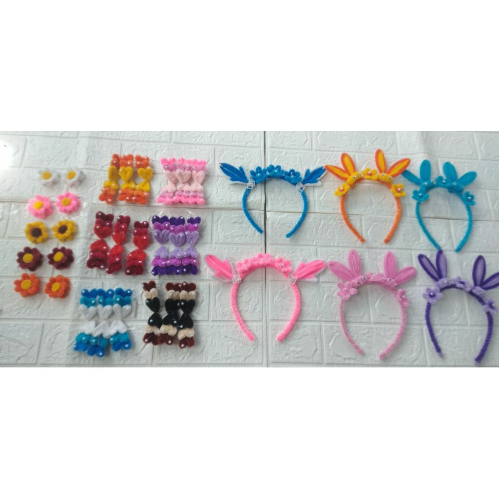 jepit rambut pipe cleaner/jepit rambut anak