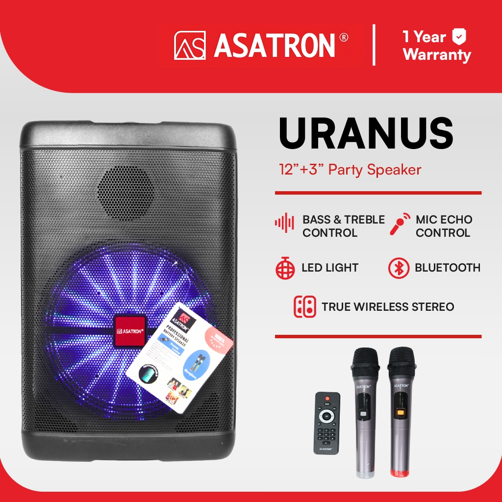 Asatron Uranus 12 Inch Bluetooth Party Speaker