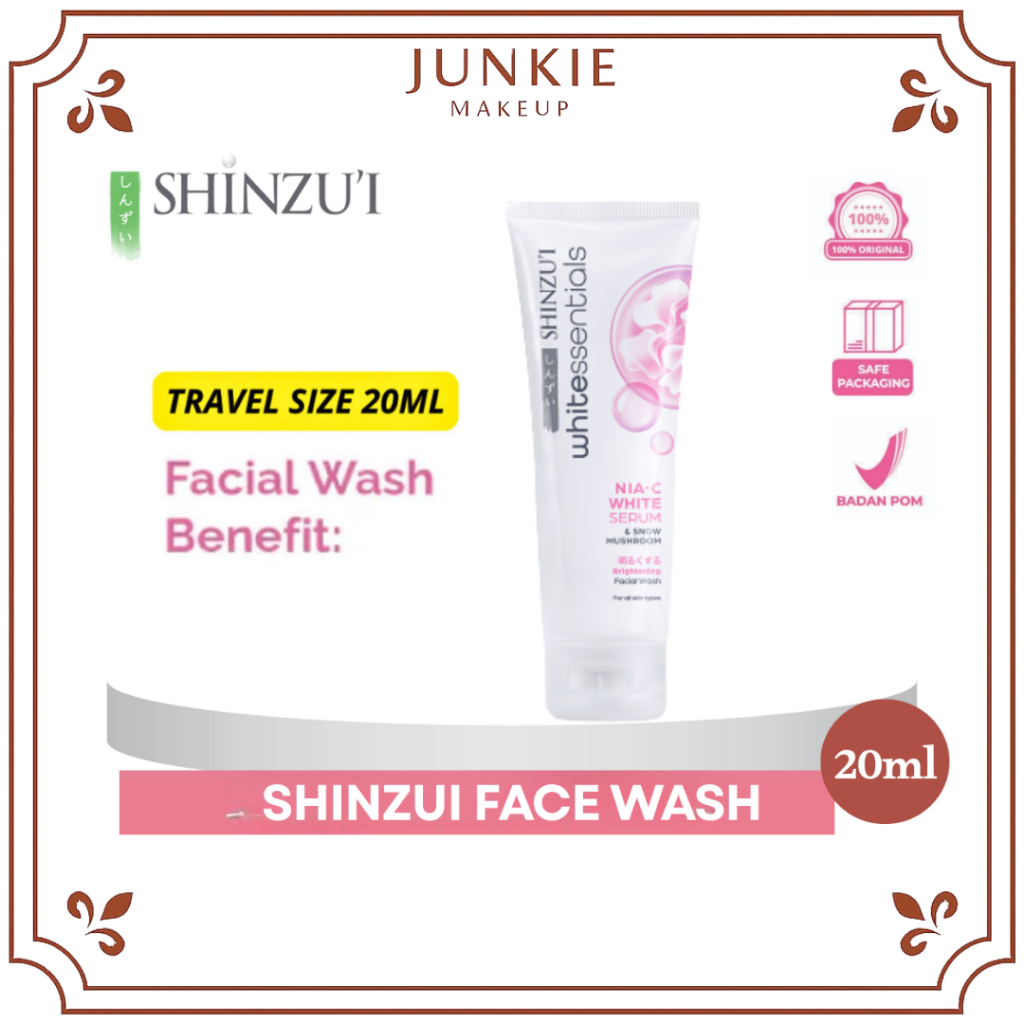 Shinzui Pencuci Muka Lightening  | Shinzui WHITEssentials Double Brightening Facial Wash Snow Mushro