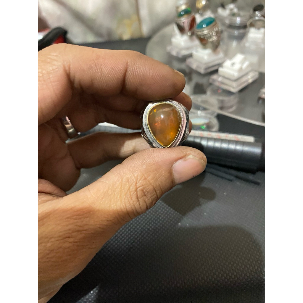 kalimaya opal afrika teh jarong menyala ring 8
