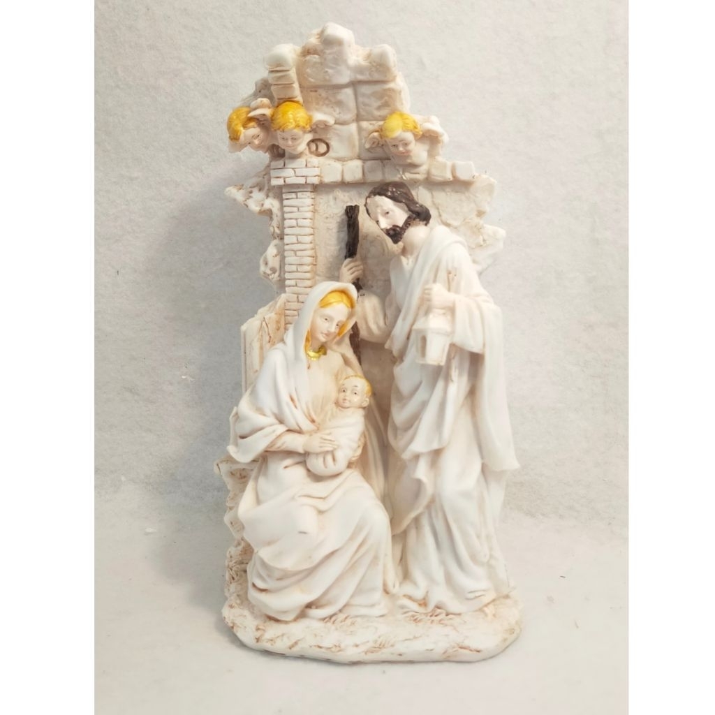 Patung Keluarga Kudus Gubuk 21cm Italy P31/10 - Patung Keluarga Kudus - Patung Yesus