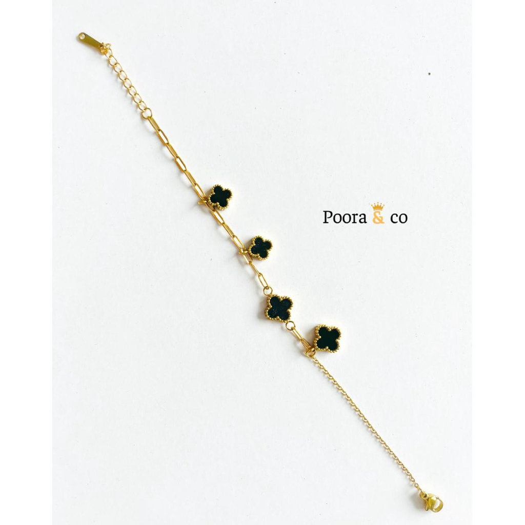 Gelang clover Paperclip Titanium Asli | Gelang Murah | Gelang Titanium