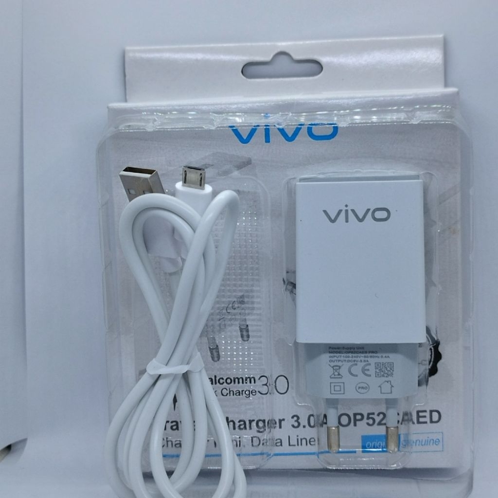 Casan Charger + Cable Data Micro Vivo Y20/Y20i/Y20S/Y12/Y15/Y17 2019/Vivo V15/V15 Pro Chrager Set Ka