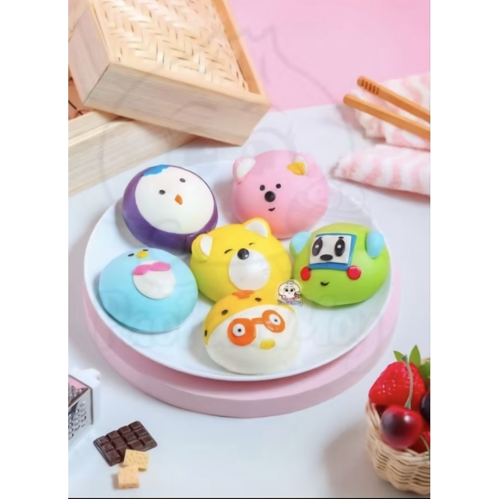 Karapao Bakpao Karakter Bapao Lucu Mix Per Pack Bapao Jumbo Isian Coklat Melted Lumer