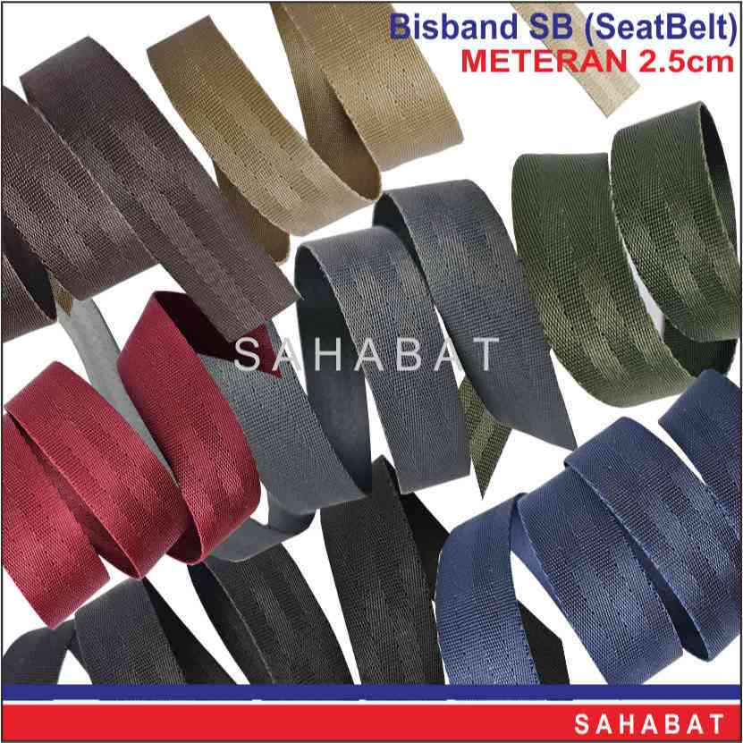 Tali Bisband SB 2.5cm / Bisband Seat Belt METERAN / Webbing Tas