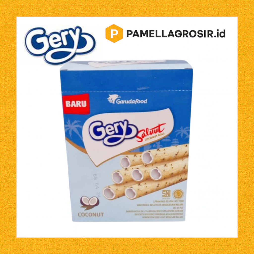 GERY SALUT WAFER ROLL KELAPA BOX ISI 24 PCS