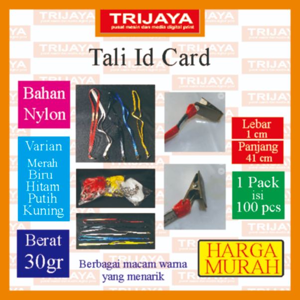 Bahan Tali Id Card (Warna Warni)