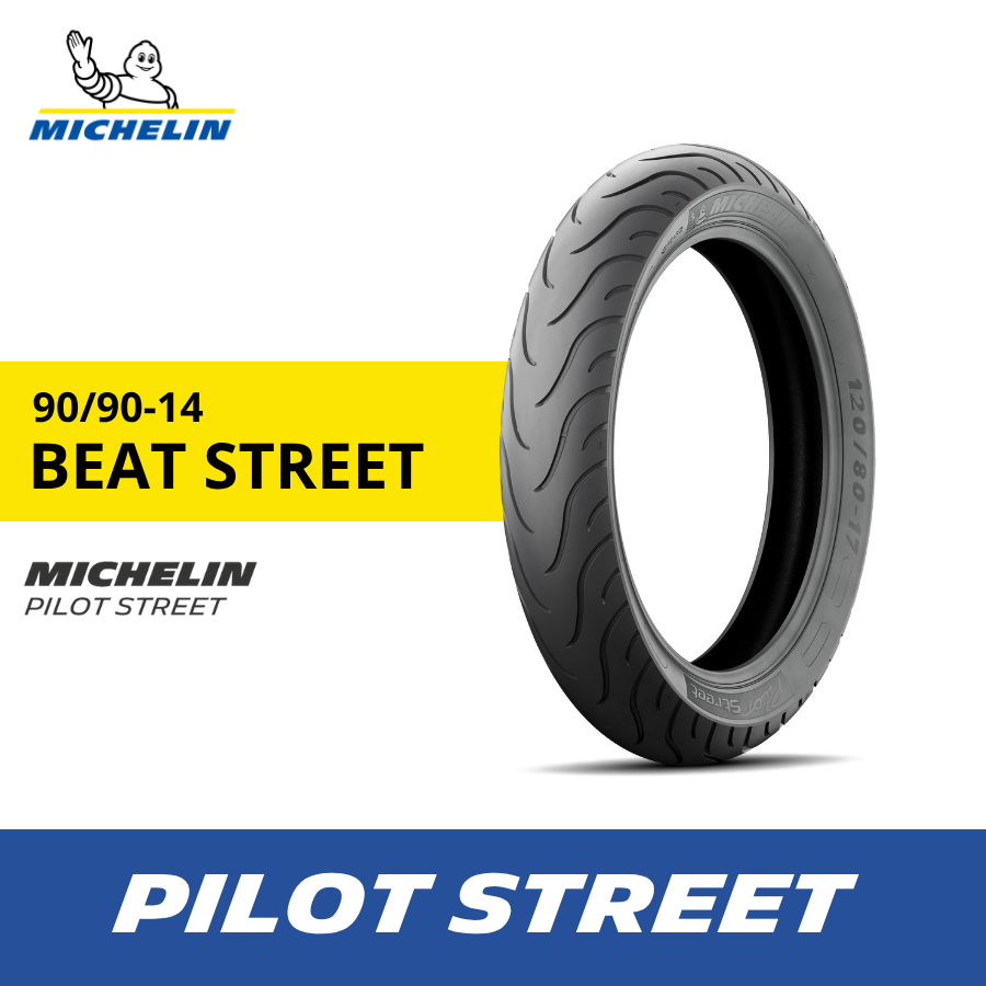Ban Belakang Motor Beat Street Michelin Pilot Street 90-90 R14 -Tubeless