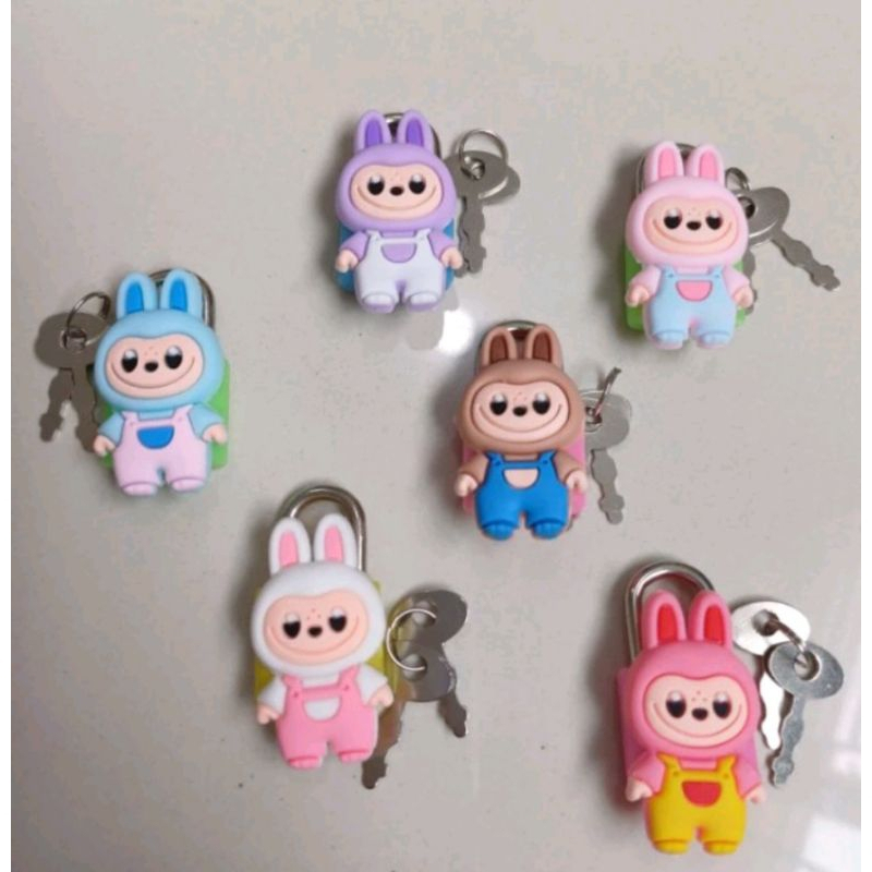 Gembok Labubu Mini Motif Lucu Gembok Kunci MAINAN ANAK LABUBU GEMBOK KOPER MINI