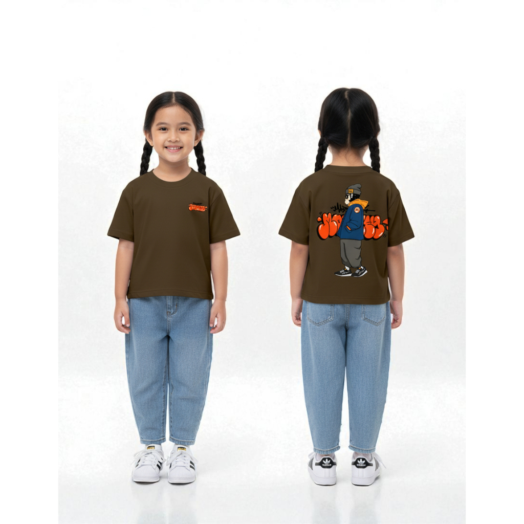 Kaos Anak Market Monkey Oversize Boxy Cotton Combed 24s