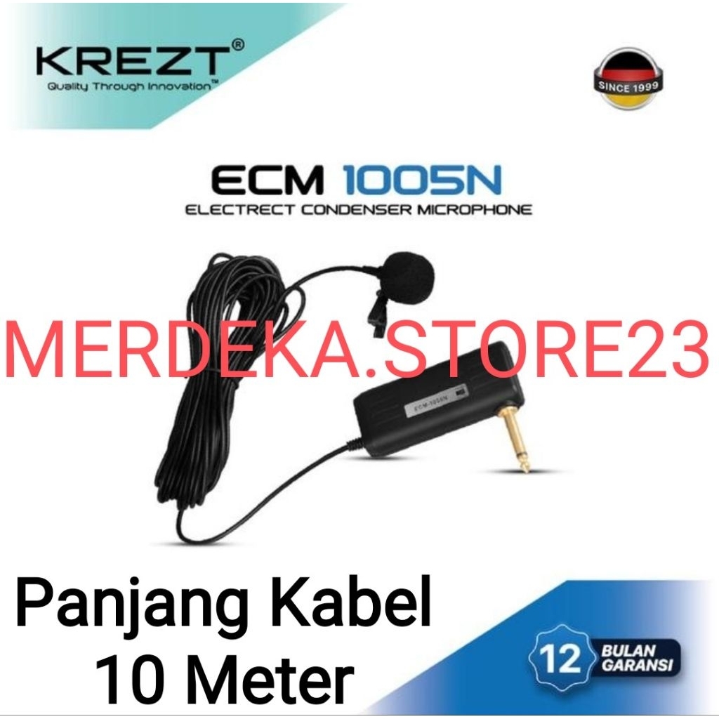 NEW Microphone Cable KREZT ECM-1005N | Mic Kabel KREZT ECM 1005N | Electret Mic Kabel Panjang 10 Met