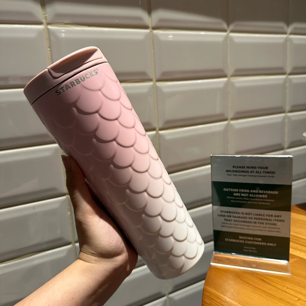 NEW Tumbler Starbucks Pink White Scale Ombre Autumn 2025 Edition Stainless Steel Original Starbucks