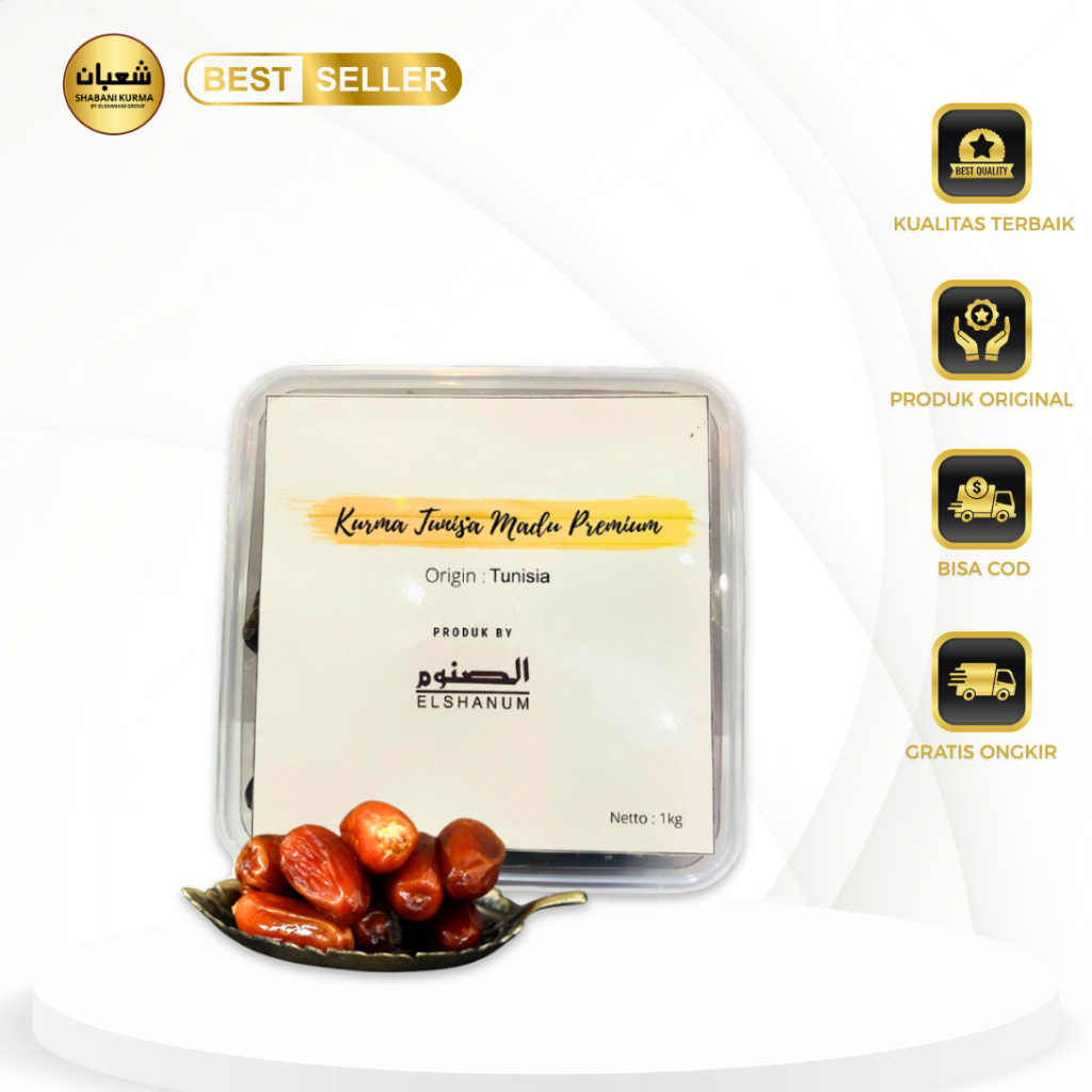 Kurma Tunisia madu 1kg Premium / kurma tunisia madu 1kg asli original / Shabani kurma