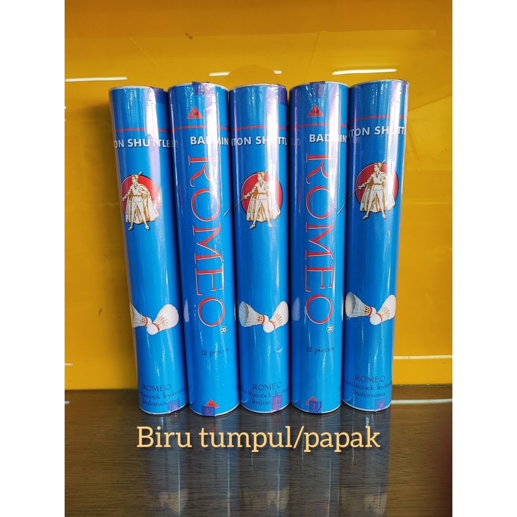 shuttlecock romeo original / kok badminton romeo biru putih hitam