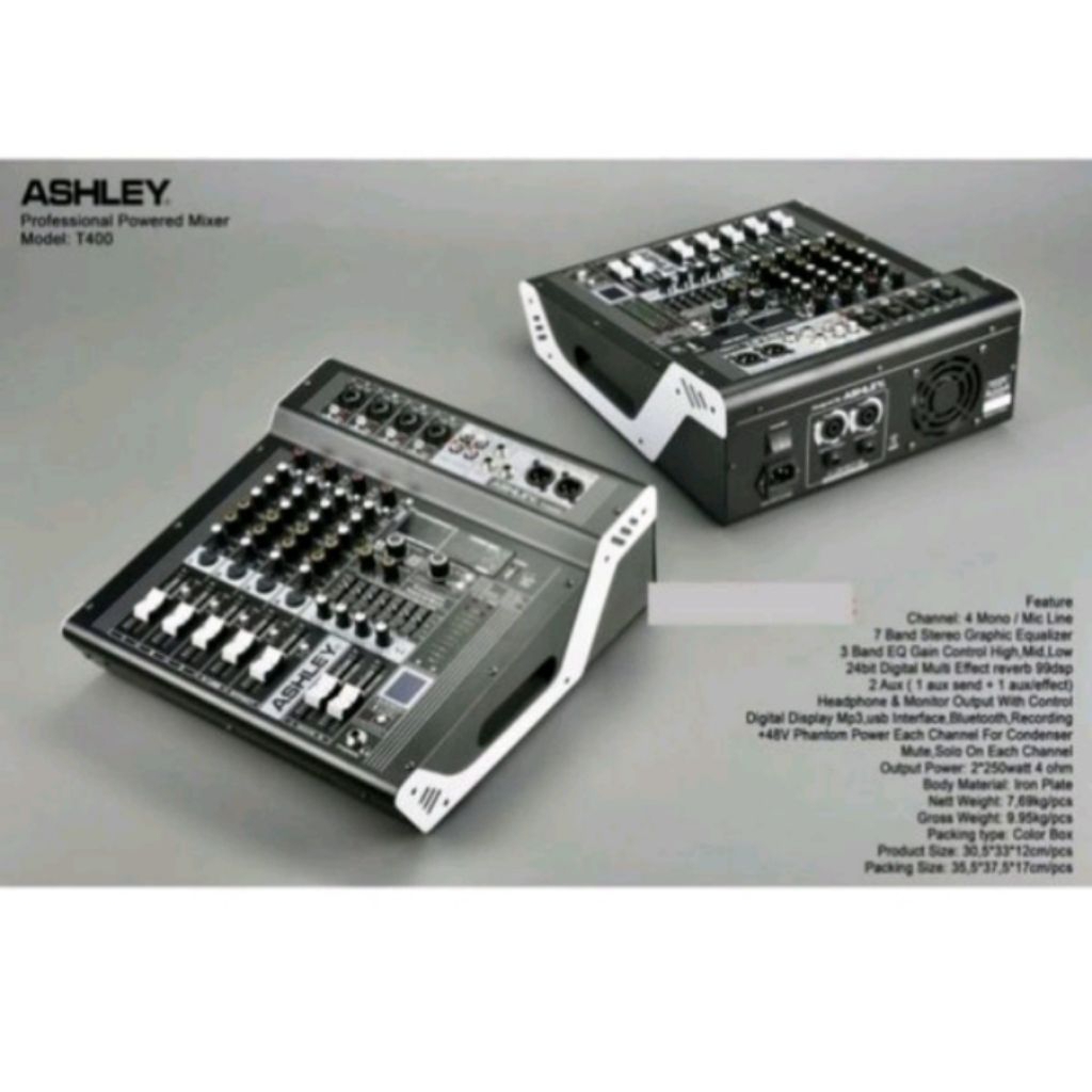 Power Mixer Audio Ashley T400 - T 400 Original 500Watt Garansi Resmi