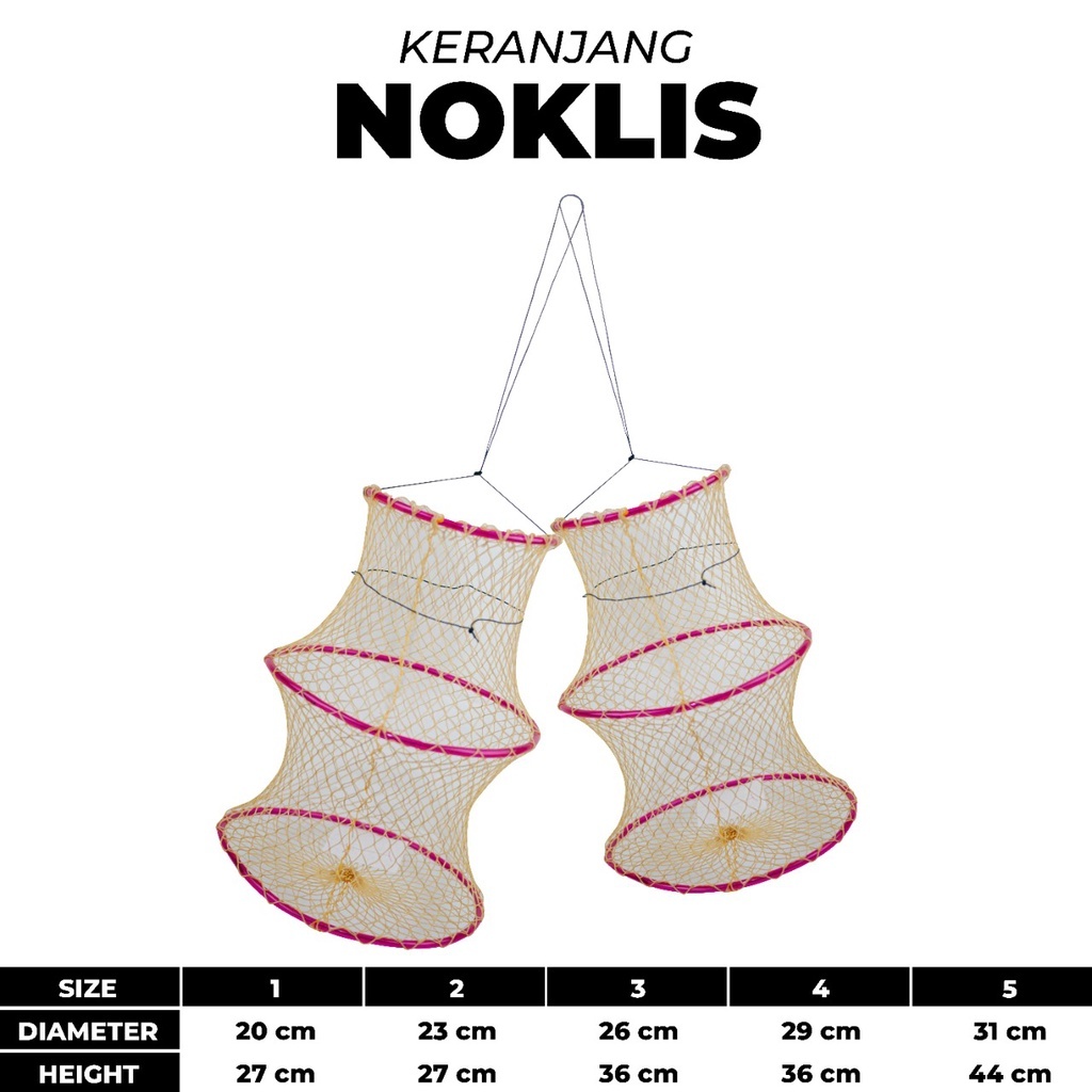 KERANJANG NOKLIS TEMPAT IKAN HIDUP JARING LIPAT PANCING