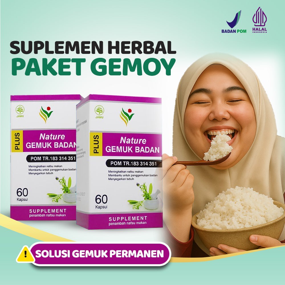 Penggemuk Badan Permanen Bpom - Obat Gemuk Badan Permanen BPOM NATURE 60 Kapsul