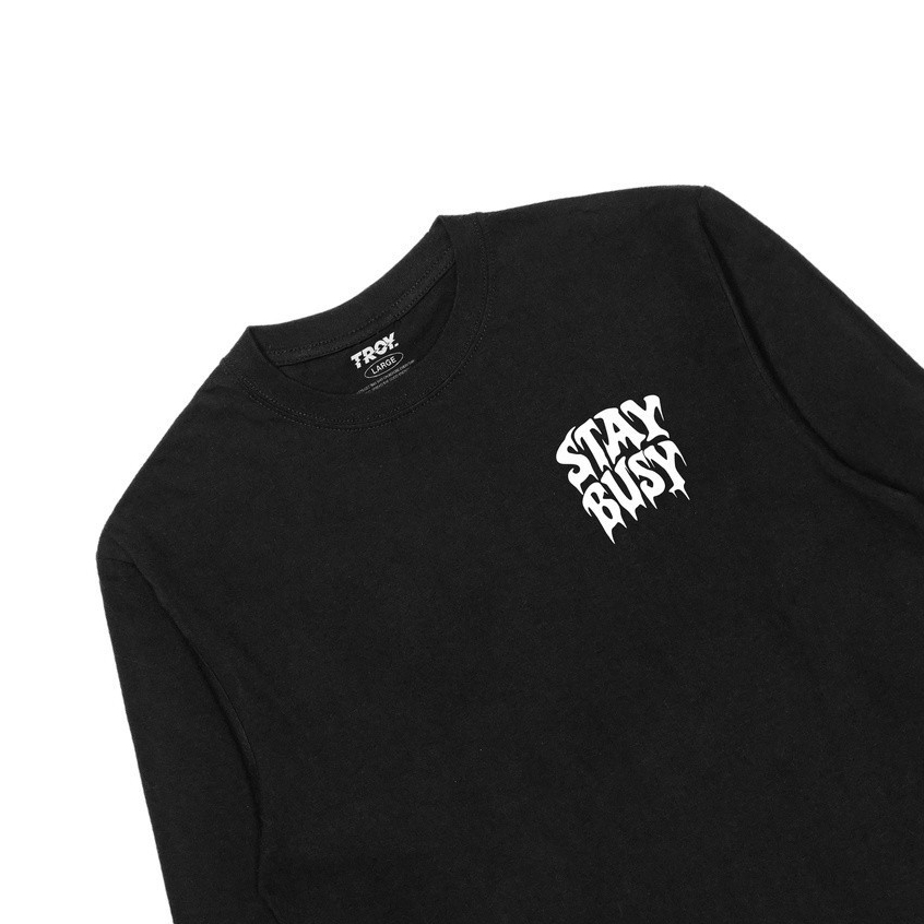 Troy Company Longsleeve Tshirt Black - Kaos Lengan Panjang Hitam LS 2223