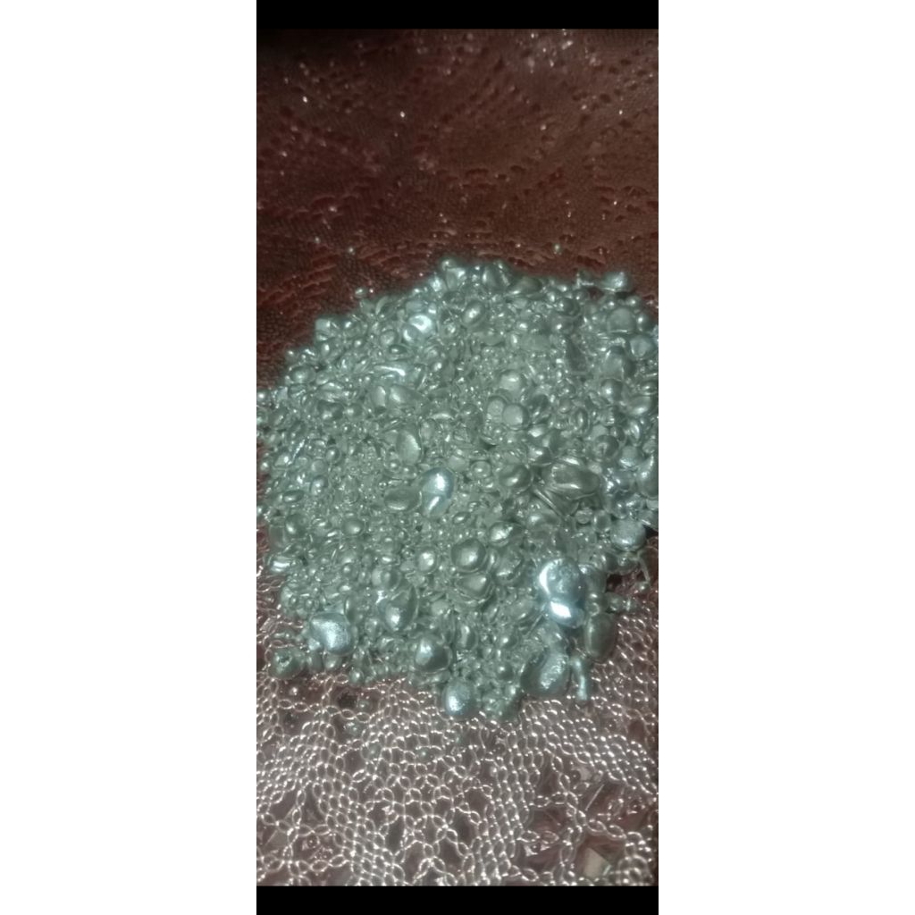 perak murni butiran granule bahan asesoris