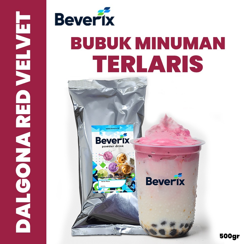 BEVERIX Bubuk Sticky Milk Rasa Red Velvet Serbuk Minuman Dalgona Es Kentel 500 Gr